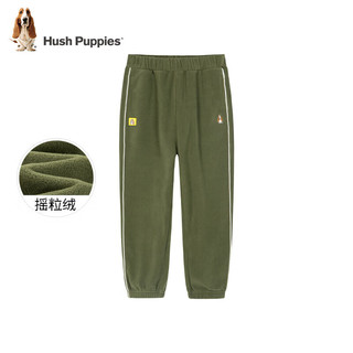 暇步士（Hush Puppies）童装儿童男女大童秋冬款舒适简约百搭针织长裤 深竹绿C款 常规款 155cm 偏大半码