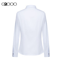 G2000【配赠丝带】G2000女装FW24商场免烫速干通勤长袖衬衫上衣 配赠丝带/速干不易皱-白色修身26寸 38