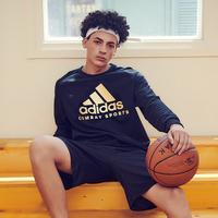 限尺码：adidas 阿迪达斯 卫衣男春秋针织圆领运动套头衫舒适休闲百搭上衣套头衫