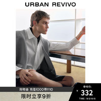 UR【城市运动】2024秋男装微皱超宽松开襟衬衫UMF240068 本白 L(XL-XXL)