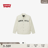 Levi's李维斯24秋季男士休闲简约品牌标识刺绣翻领夹克外套 白色 L
