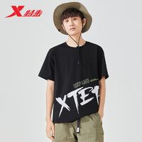 百亿补贴：XTEP 特步 短袖T恤男款款运动休闲体恤半袖圆领短t977229010438