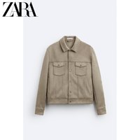 ZARA 男装 仿麂皮水洗翻领牛仔夹克 08281290710-35