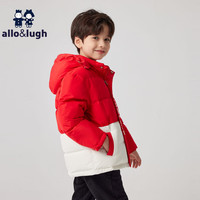 allo&lugh阿路和如冬季加厚连帽儿童男童羽绒服萌趣可爱保暖羽绒服棉服 红色 120cm