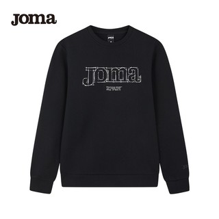 Joma 荷马 运动卫衣情侣装一男一女秋冬针织圆领套头男女同款宽松卫衣