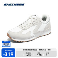 SKECHERS 斯凯奇 男鞋轻便耐磨时尚简约休闲运动鞋183202 白色/WHT 45