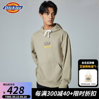 dickies连帽背后大印花 男女款卫衣 休闲百搭舒适 DK0A87KZ 沙色 S