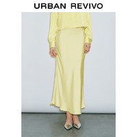 URBAN REVIVO UR2024秋季新款女装法式气质通勤高腰显瘦鱼尾半裙UWM540002