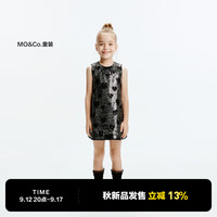 little MO&Co.little moco童装24秋装女童派对风珠片绣无袖背心连衣裙子 稚趣图像色 150/72