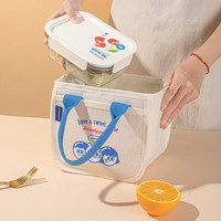 LOCK&LOCK 乐扣乐扣 X 西诺思 LNG429S601 保鲜盒 740ml+便当包 白色