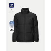 HLA海澜之家羽绒服男24新轻商务经典行政外套羽绒男冬HWRAW4W050A 黑色5B 165/84A S114~124斤