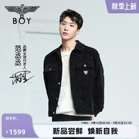 BOY LONDON【范丞丞同款】秋24款夹克三鹰标满印潮酷潮牌外套N230 黑色 XL