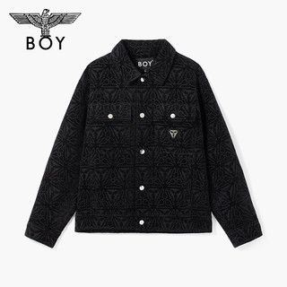 BOY LONDON【范丞丞同款】秋24款夹克三鹰标满印潮酷潮牌外套N230 黑色 XL