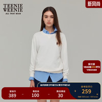 TEENIE WEENIE 小熊卫衣女2024慵懒风卫衣宽松套头衫重磅棉质上衣 象牙白 170/L