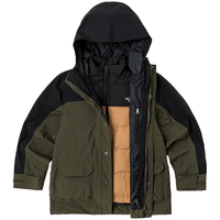 THE NORTH FACE北面童装儿童羽绒马甲三合一冲锋衣两件套防水保暖外套秋冬|8A3G ROY/乌木绿 150 L（150/72）