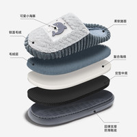 棉拖鞋男士秋冬季2024居家居室内防滑软底毛毛绒拖鞋男款