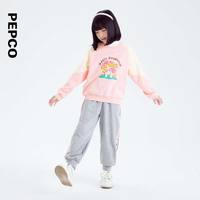 小猪班纳童装2024秋装儿童上衣中大童女童卫衣女孩套头衫秋季 粉红 160cm