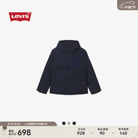 李维斯 Levi's 24秋季男士简约休闲经典连帽领御寒羽绒服外套 藏蓝色 L