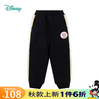 Disney baby 迪士尼宝宝（Disney Baby）迪士尼童装女童裤子奇趣米妮夹棉长裤 碳黑 4岁/身高110cm