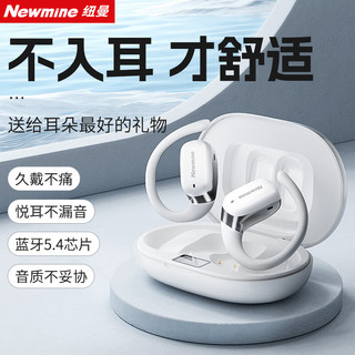 移动端、京东百亿补贴：Newmine 纽曼 LY29挂耳式蓝牙耳机开放式真无线不入耳高音质运动跑步通话降噪游戏耳机适用苹果小米华为手机白