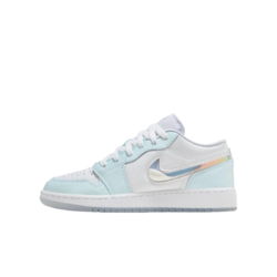 NIKE 耐克 女鞋Air Jordan 1 AJ1冰川白蓝流沙冰雪奇缘低帮篮球鞋HJ3481-491