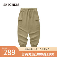 斯凯奇（Skechers）秋季男工装束脚裤宽松显瘦运动休闲裤L324M060 榆木色/03EN M