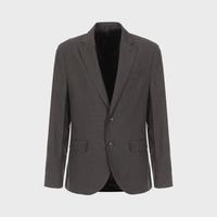 男士纯羊毛两粒扣商务通勤纯色百搭显瘦垫肩休闲西服