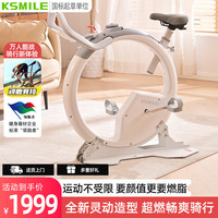 KSMILE 动感单车家用智能运动小型磁控静音器材室内减肥款自行车 动感单车款+紧急制动+蓝牙APP 动感单车款-紧急制动+蓝牙APP