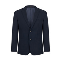 柒牌【毛料套西】西服套装男2024秋冬商务正装含羊毛西装外套 127C7114A-藏青 B46