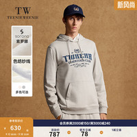 Teenie Weenie Men小熊男装连帽卫衣2024冬季美式休闲运动上衣外套 灰色 185/2XL