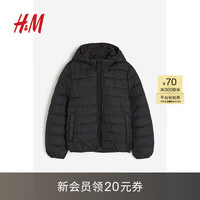 H&M童装男童2024年疏水保暖外套1211202 黑色 145/72