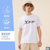 XTEP 特步 短袖男t恤夏季薄款男短袖针织衫国潮宽松运动T恤