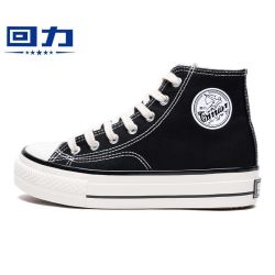 warrior回力高帮帆布鞋女2024夏季新款韩版百搭学生板鞋增高厚底休闲
