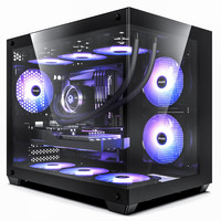 半岛铁盒(PADO)白泽360PRO 黑色无立柱海景房电脑机箱台式机(支持M-ATX主板/360水冷位/9风扇位/U3接口) 白泽360PRO黑色/升级无立柱