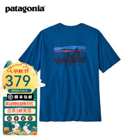 Patagonia 巴塔哥尼亚 男士logo有机纯棉户外休闲圆领短袖T恤 '73 Skyline 37534 ENLB M