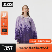 英克斯（inxx）APYD潮牌复古polo领针织衫男女同款APE3060859 紫色 S