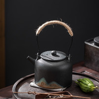 苏氏陶瓷 SUSHI CERAMICS）提梁功夫茶具泡茶壶复古粗陶山闻水画陶瓷茶壶350ML