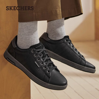 斯凯奇（Skechers）夏季男鞋商务休闲鞋百搭舒适回弹透气 巧克力色/CHOC 42