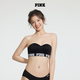 VICTORIA'S SECRET PINK 全新夏日LOGO辣妹防滑抹胸无钢圈小背心文胸内衣女3 2ZUO黑色 11248502 S