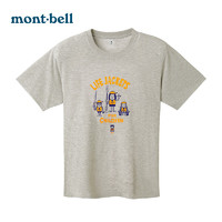 mont·bell montbell24春夏新品户外男女同款徒步旅行通勤圆领印花短袖t恤1114766 LGY