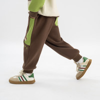 汪汪队立大功汪汪队男童裤子春秋款中小童宝宝束脚卫裤运动裤秋季长裤儿童秋装 咖色 110CM