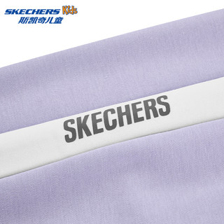 Skechers斯凯奇童装女童针织紧身长裤儿童初秋季户外运动休闲裤L424G104 浅雪青色/00EW 160cm