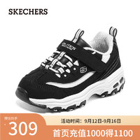 斯凯奇（Skechers）童鞋小童熊猫鞋宝宝鞋子款男童学步鞋405221N 黑色/白色/BKW 25码