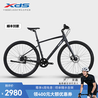 XDS 喜德盛 平把公路自行车新款极速600/600PRO油压碟刹 雾黑/银（极速600） 700C*450