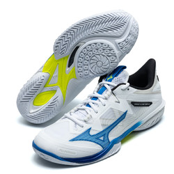 Mizuno 美津浓 专业羽毛球鞋WAVE CLAW NEO2代鹰爪 白蓝黄  38