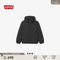 Levi's李维斯24秋季男士简约休闲可收纳风帽御寒羽绒服外套 黑色 L