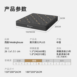 西屋 S2plus 进口乳胶+高低排布独立弹簧床垫 1.8*2m