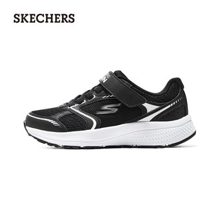 斯凯奇（Skechers）童鞋夏休闲减震跑步鞋302585L 黑色/白色/BKW 31码