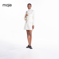 Maje2024秋季女装法式长袖短款亮片针织开衫上衣MFPCA00543 本白色 T2