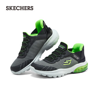 斯凯奇（Skechers）闪穿鞋丨儿童运动鞋潮流休闲鞋403839L 木炭色/黑色/CCBK 29码